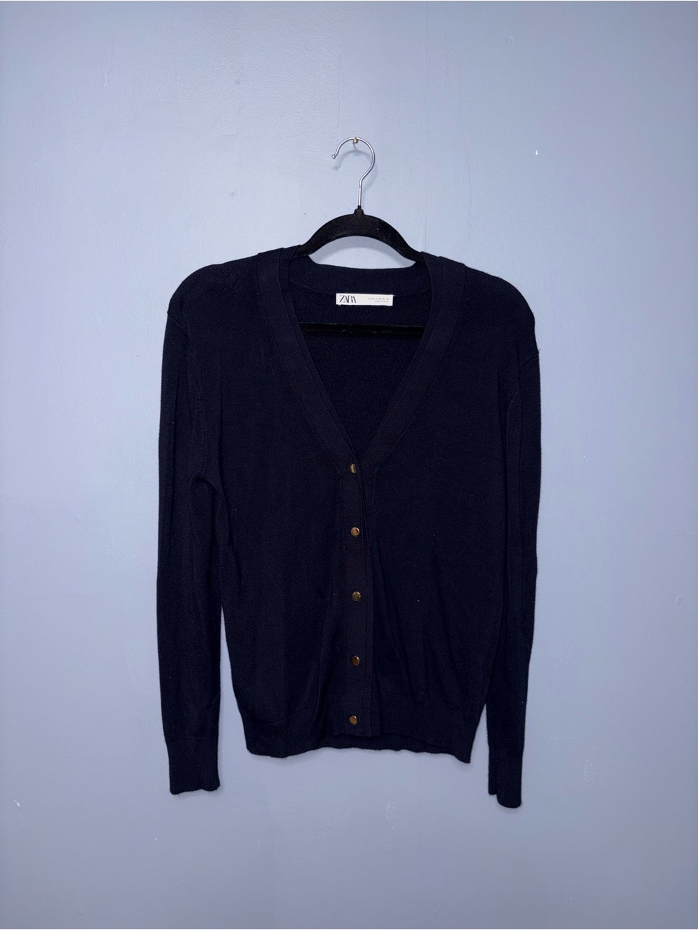 Zara | Navy Button Down Sweater | Size Medium